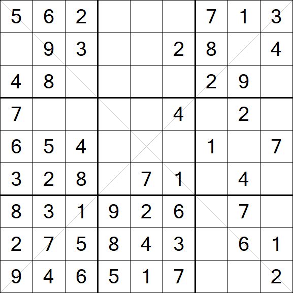 Sudoku X - Fácil