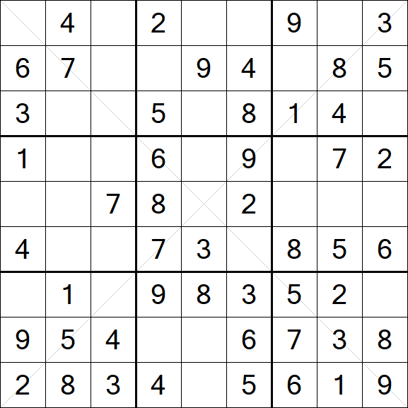 Sudoku X - Fácil