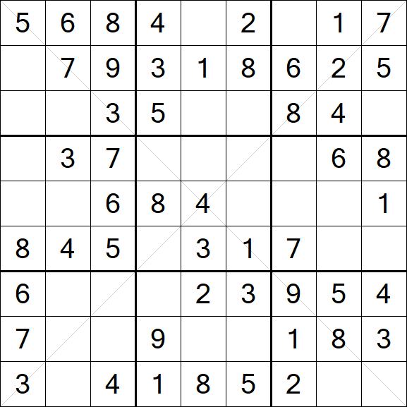 Sudoku X - Fácil
