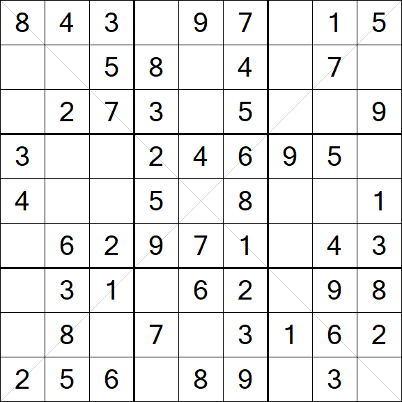 Sudoku X - Fácil
