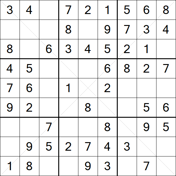 Sudoku X - Easy
