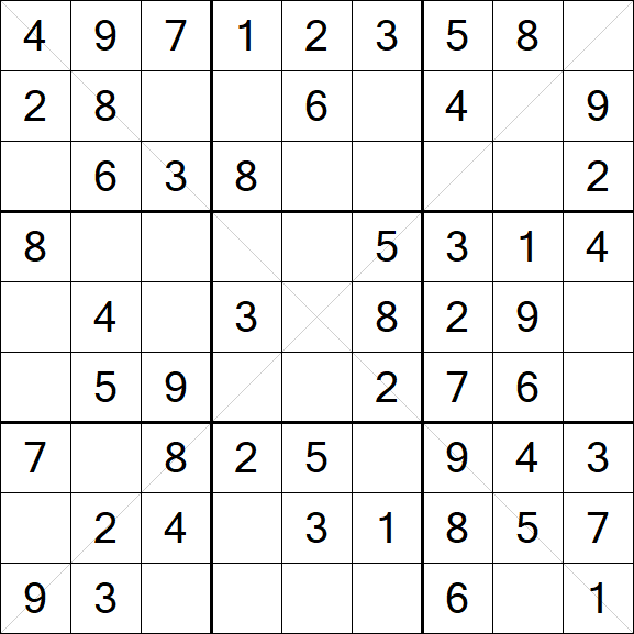 Sudoku X - Fácil