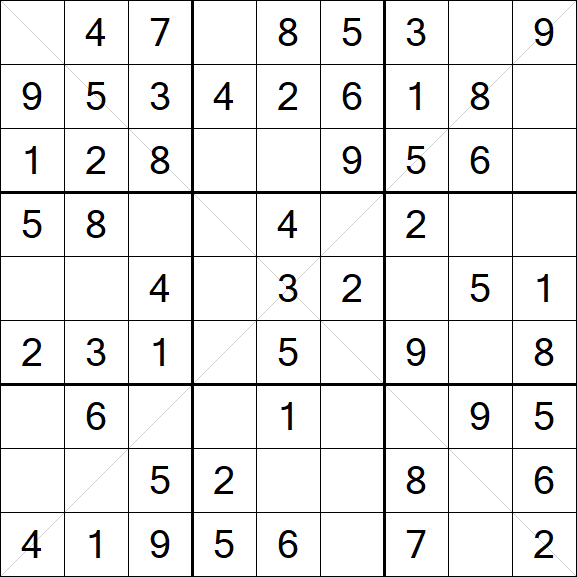 Sudoku X - Fácil