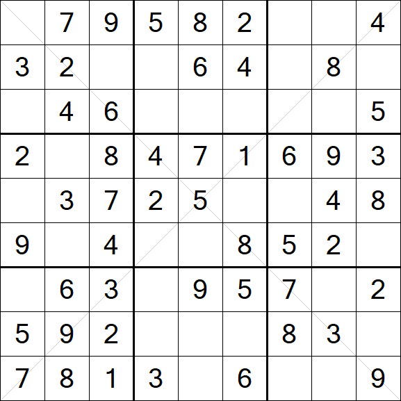 Sudoku X - Fácil