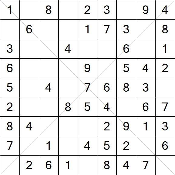 Sudoku X - Easy