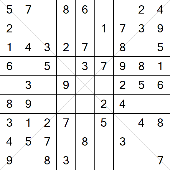 Sudoku X - Easy
