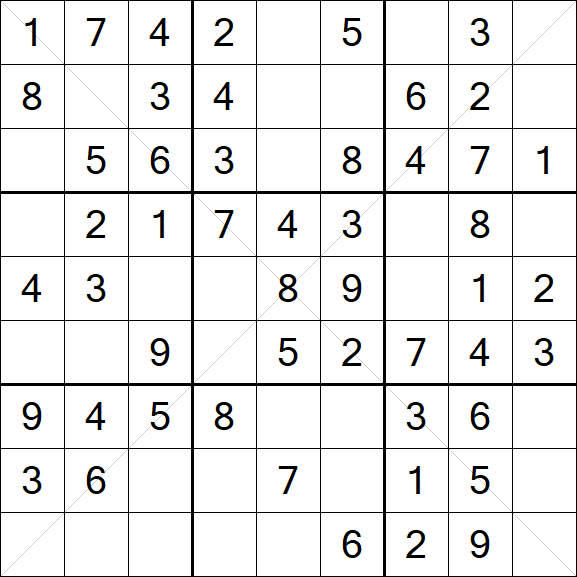 Sudoku X - Simple