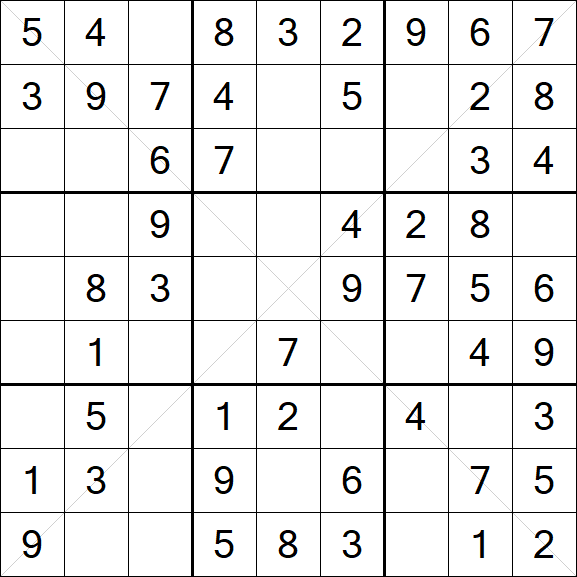 Sudoku X - Simple