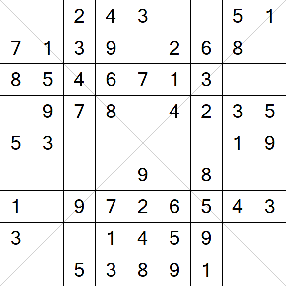 Sudoku X - Easy