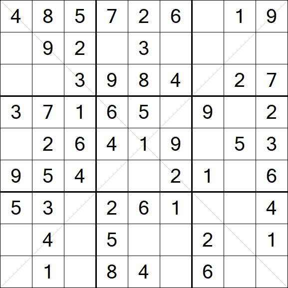Sudoku X - Einfach