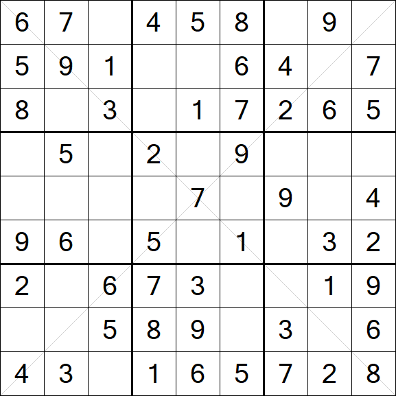 Sudoku X - Easy