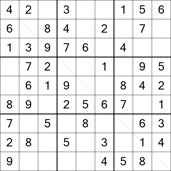 Sudoku X - Easy