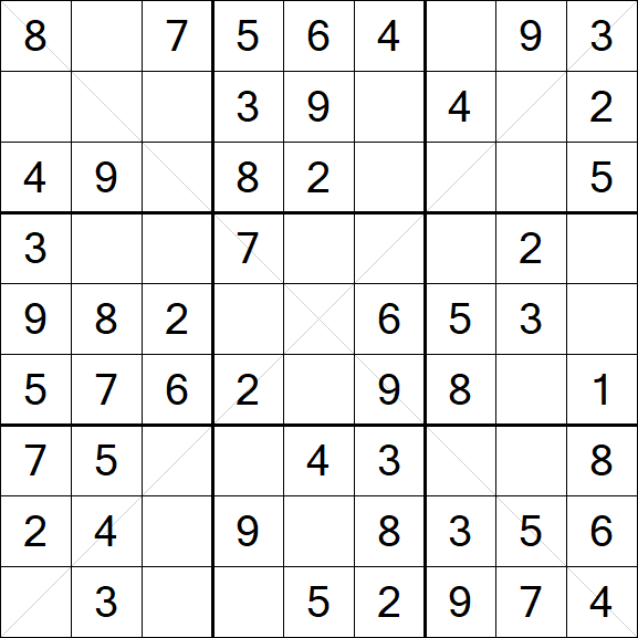 Sudoku X - Easy