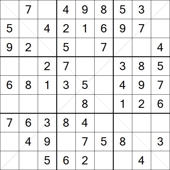 Sudoku X - Easy