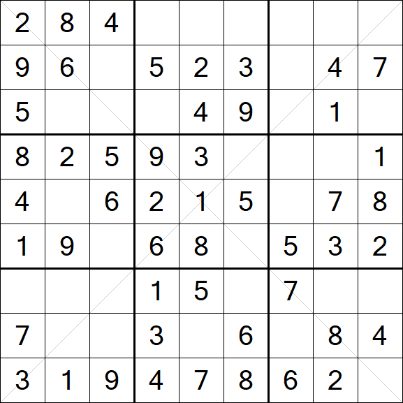 Sudoku X - Easy