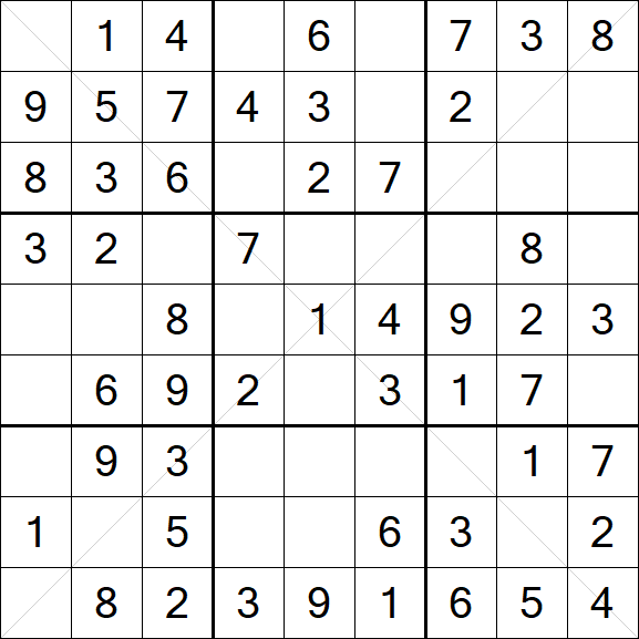 Sudoku X - Easy