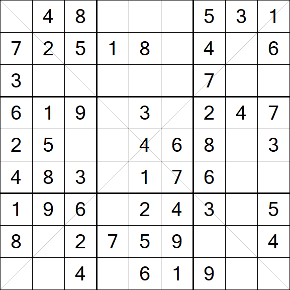 Sudoku X - Easy