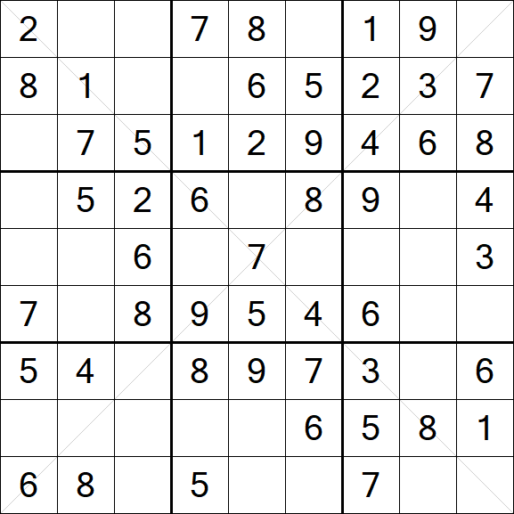 Sudoku X - Easy