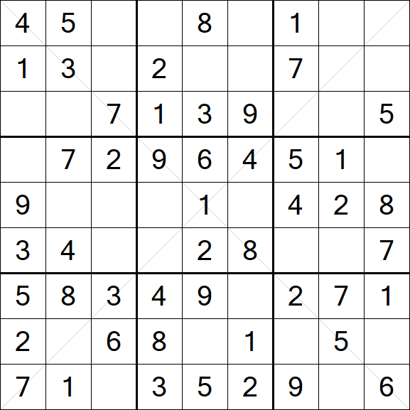 Sudoku X - Easy