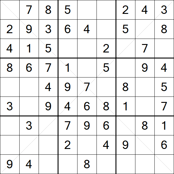 Sudoku X - Easy