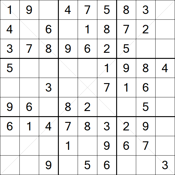 Sudoku X - Easy