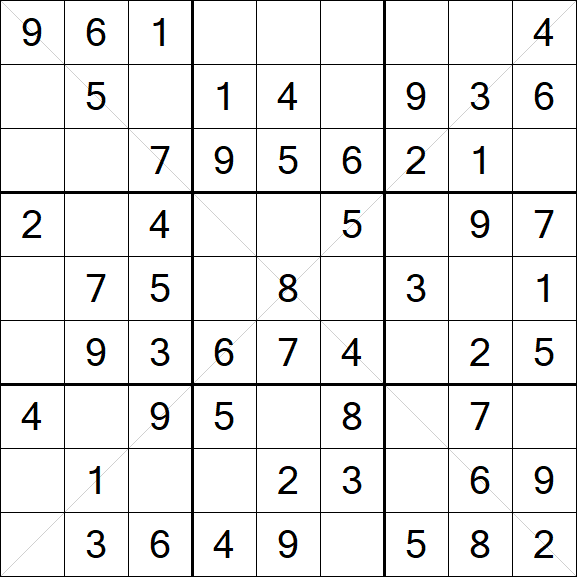 Sudoku X - Easy