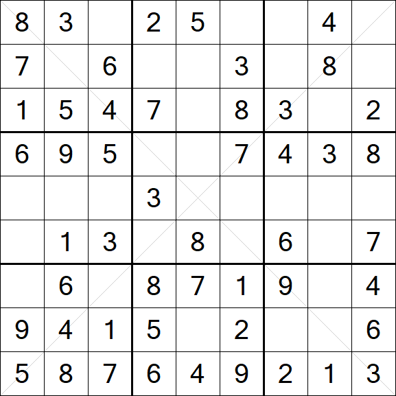 Sudoku X - Easy