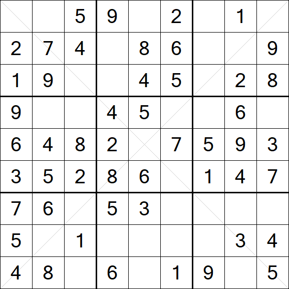 Sudoku X - Easy