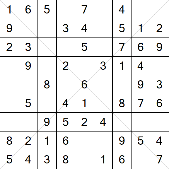 Sudoku X - Easy