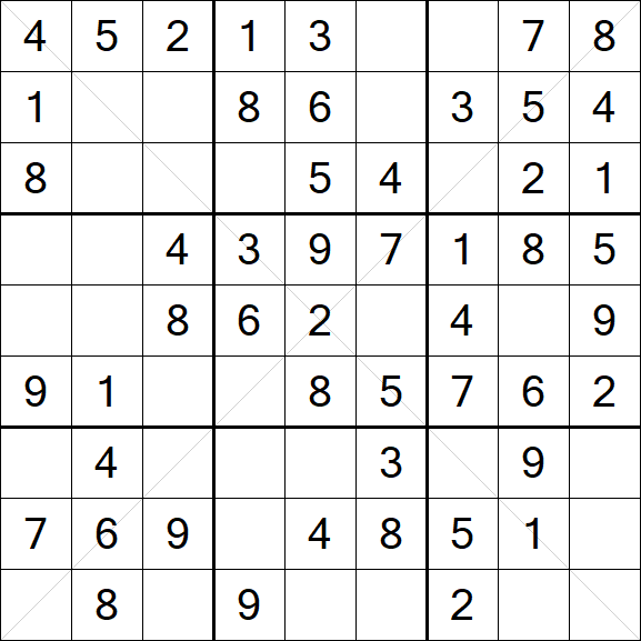 Sudoku X - Easy
