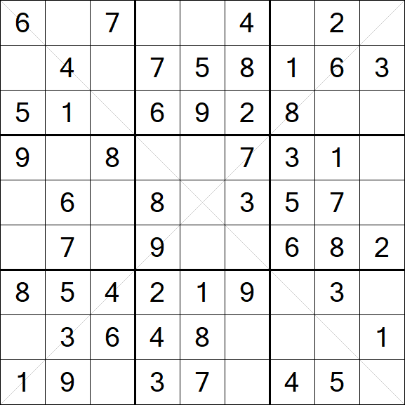 Sudoku X - Einfach