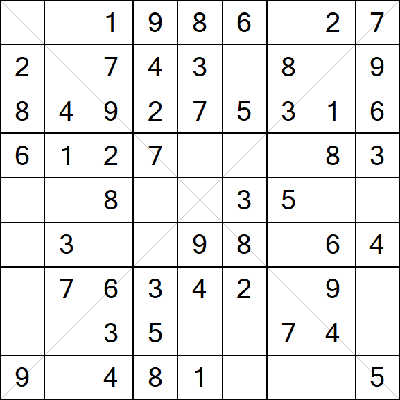 Sudoku X - Easy