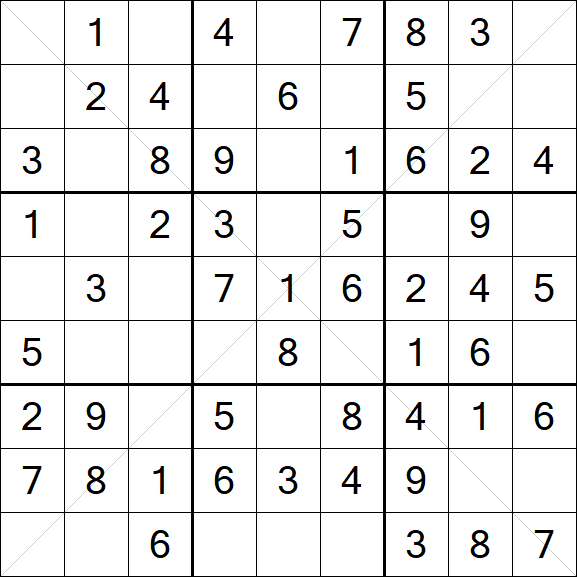 Sudoku X - Easy