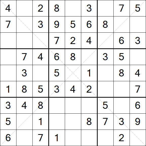 Sudoku X - Easy