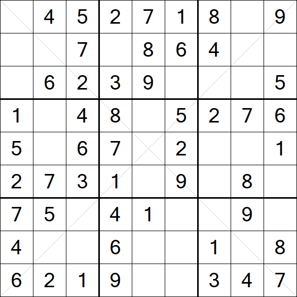 Sudoku X - Easy