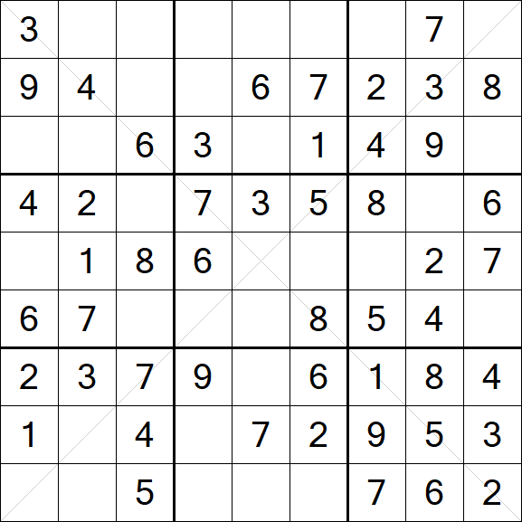 Sudoku X - Einfach