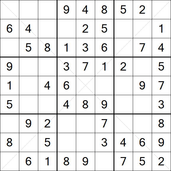 Sudoku X - Simple