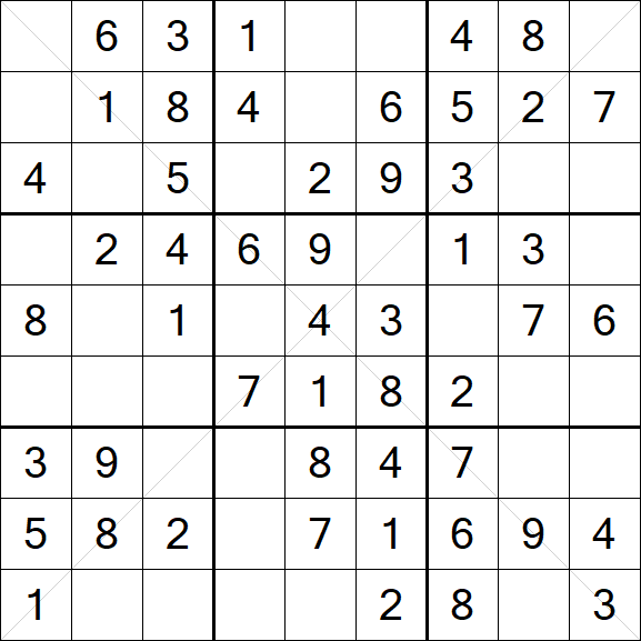 Sudoku X - Einfach