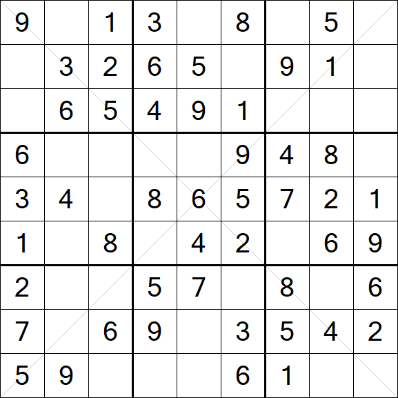 Sudoku X - Einfach