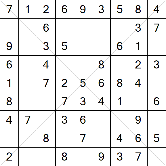 Sudoku X - Einfach