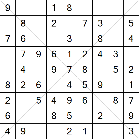 Sudoku X - Einfach