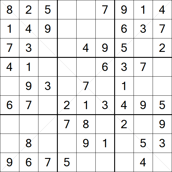 Sudoku X - Einfach