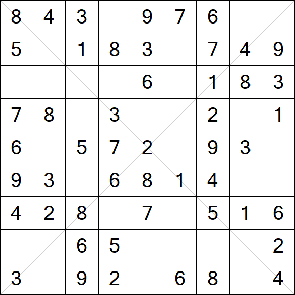 Sudoku X - Einfach