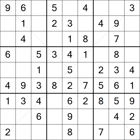 Sudoku X - Einfach
