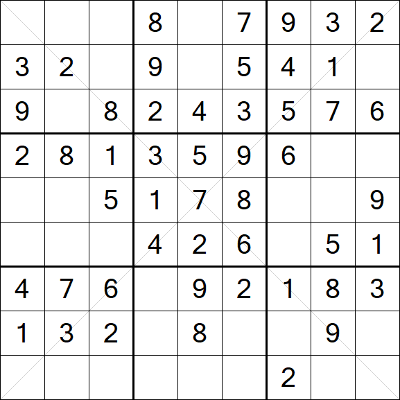 Sudoku X - Fácil