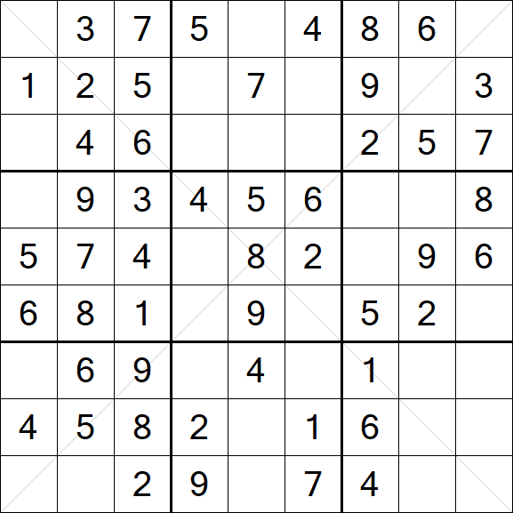 Sudoku X - Einfach