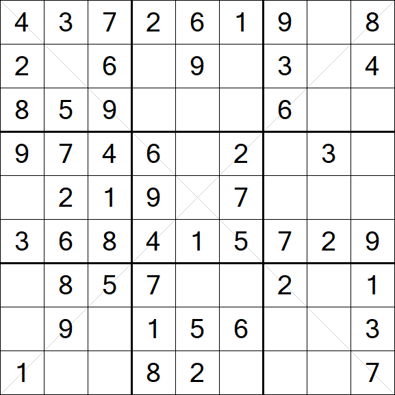 Sudoku X - Einfach