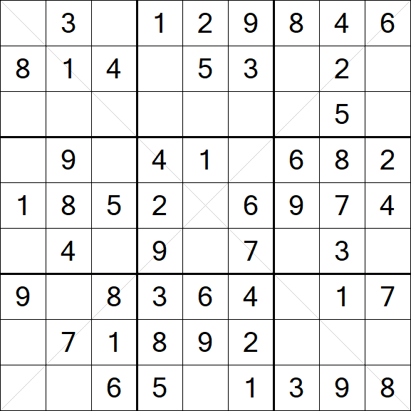 Sudoku X - Einfach