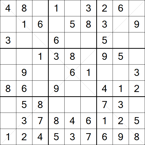 Sudoku X - Einfach