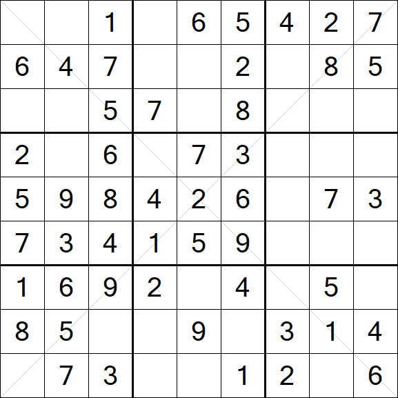 Sudoku X - Einfach